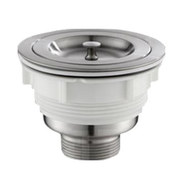 SAFEWARE/安赛瑞 加厚洗衣池下水器，排水管落水器拖布池拖把池墩布水槽下水管 不锈钢洗衣池下水头 450295