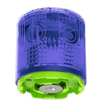 SAFEWARE/安赛瑞 太阳能警示灯，闪烁路障爆频信号，高空塔机夜间施工灯，蓝色，自动闪烁磁钢款