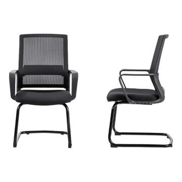 Deli/得力 经典网布会议椅办公椅，87091(黑) 不含安装