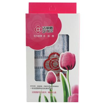 GRACE/洁丽雅 多臂彩条缎档毛巾,6498 72*33cm 90g,单条/盒