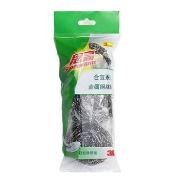 3M思高钢丝球 ,3个装 银色