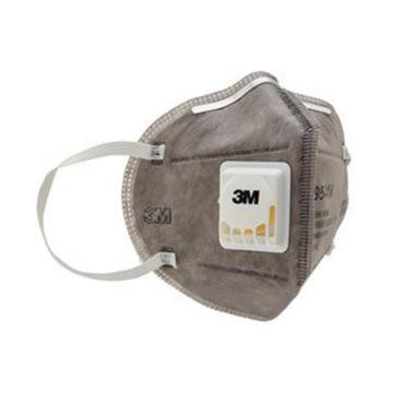 3M 防尘及有机气体口罩 ,9541V ,KN95 折叠式活性炭口罩 带阀耳带式 ,20个/盒
