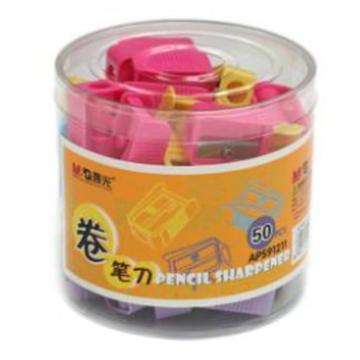 M&G/晨光 M&G 单孔塑料卷笔刀 ,APS91211 （红、黄、蓝、绿、紫 ,颜色随机）