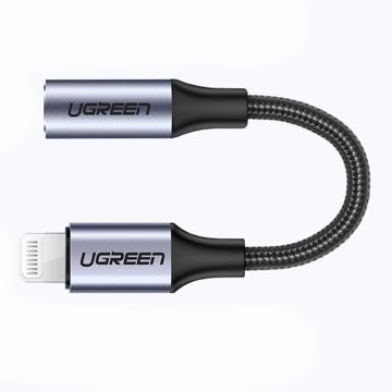 UGREEN/绿联 转接线 ,Lightning公转3.5mm母音频转接线 US211（30756）深空灰