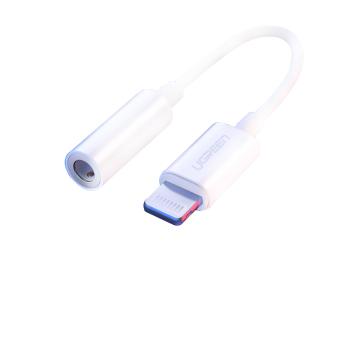 UGREEN/绿联 转接线 ,Lightning公转3.5mm母音频转接线 US212（30759）白色
