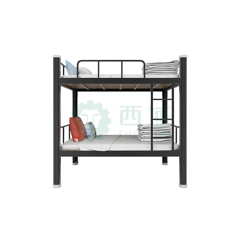 ZY/臻远 钢制双层床高低铁床 ,宿舍床上下铺床 黑色1.2米宽 2000*1200*1800mm