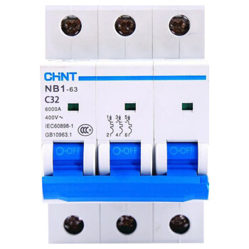 CHINT/正泰 微型断路器 ,NB1-63 3P 32A C型 环保外壳