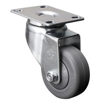 EDL/易得力 平顶万向超级人造胶(TPE)脚轮，脚轮轻型2.5寸70kg，371125-3725-57