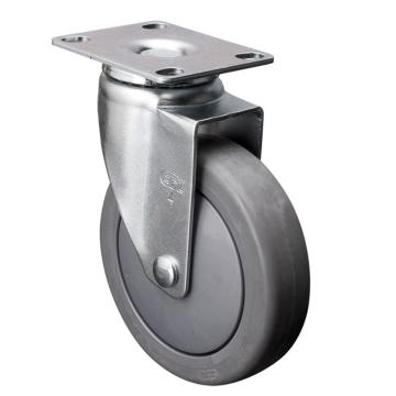 EDL/易得力 平顶万向超级人造胶(TPE)脚轮，脚轮轻型4寸70kg，37114-374-57