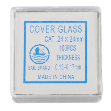 ICEY/冰禹 BYA-280 载玻片 显微镜用玻片 生物切片标本制作耗材，24*24mm(5盒)，5盒/箱