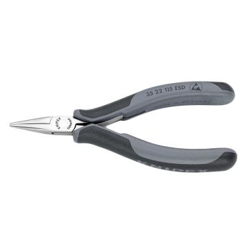 KNIPEX/凯尼派克 Knipex 防静电电子钳，115mm(镜面抛光头部双色双重材料手柄)，35 22 115 ESD