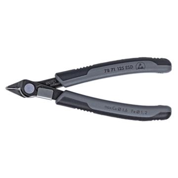 KNIPEX/凯尼派克 Knipex 防静电剪切钳，125mm(磨光头部双色双重材料手柄)，78 71 125 ESD