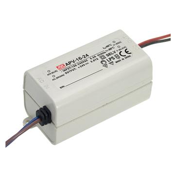 MEANWELL/明纬 防水开关电源，IP42，APV-16-24