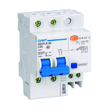 CHINT/正泰 微型剩余电流保护断路器 ,DZ47LE-32 2P 25A C型 30mA AC