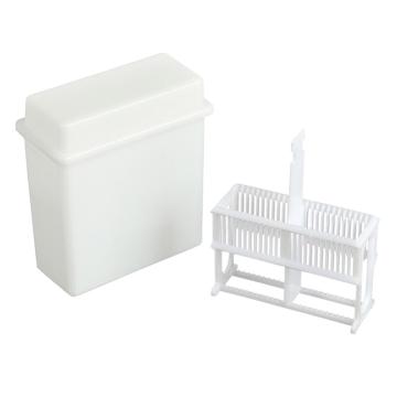 SAFEWARE/安赛瑞 染色缸 24片塑料载玻片染色架 玻片架 盒＋架套装白色 不含玻片，6A00125，24片/包