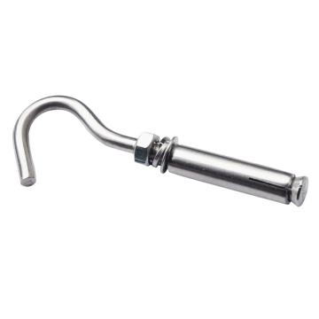 SAFEWARE/安赛瑞 304不锈钢膨胀钩 拉爆钩螺栓钩子 带钩螺丝挂钩，M8（10个装） 22868