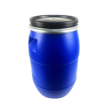 SAFEWARE/安赛瑞 法兰桶铁箍桶 30L（1个装），新料化工塑料抱箍桶 加厚开口废液避光泔水桶发酵桶 带盖蓝色