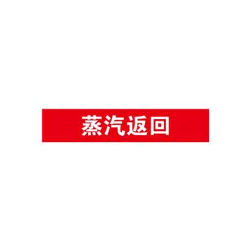 SAFEWARE/安赛瑞 管道标识-蒸汽返回，自粘性乙烯表面覆膜，红底白字，25×125mm，14966，10张/包
