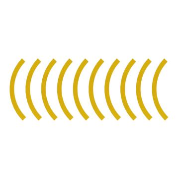 SAFEWARE/安赛瑞 反光防水压力表贴,,三色标识贴仪表盘指示贴,15cm四分之一贴,,黄色,310622