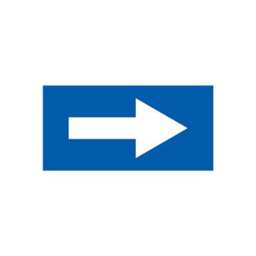 SAFEWARE/安赛瑞 流向箭头，自粘性乙烯表面覆膜，蓝底白箭头，25×50mm，15417，10张/包