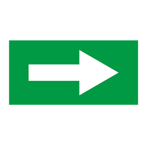 SAFEWARE/安赛瑞 流向箭头，自粘性乙烯表面覆膜，绿底白箭头，50×100mm，15418，5张/包