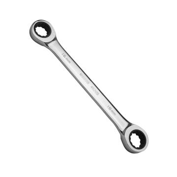 SATA/世达 公制全抛光双头梅花棘轮快扳，32mm*34mm，46209，棘轮两用扳手 棘轮梅开扳手 棘开扳手