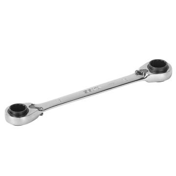 SATA/世达 四合一全抛光双头梅花棘轮扳手，16x17x18x19mm，46623